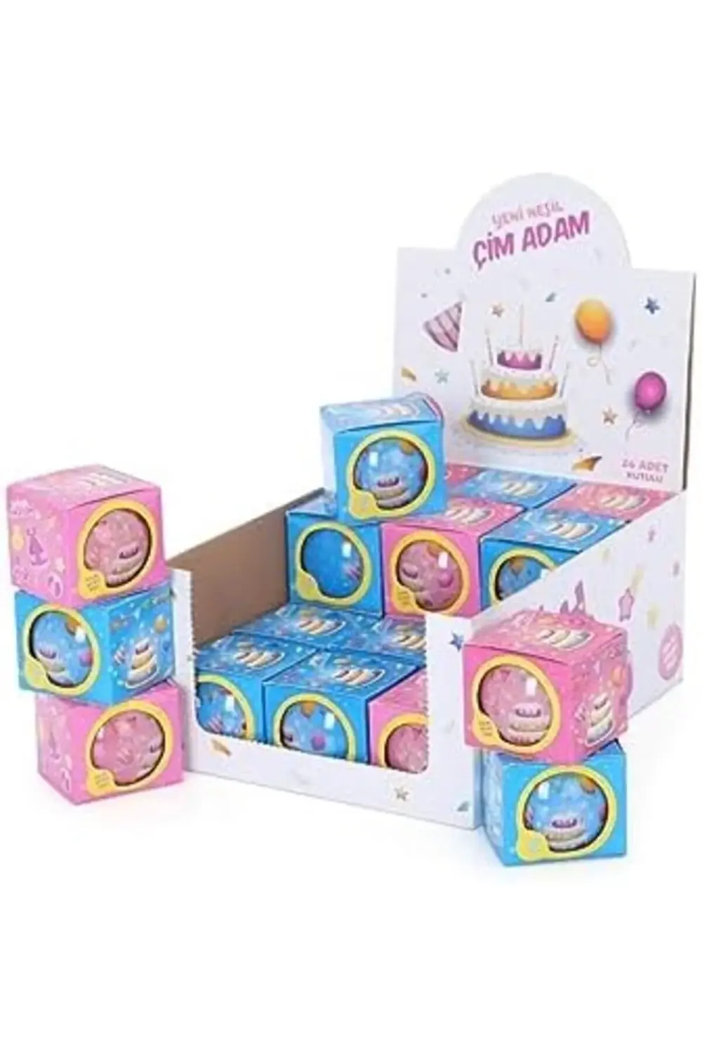 elizzashop Doğum Günü Temalı Çim Adam 6'lı Set – Çocuklar İçin Eğ