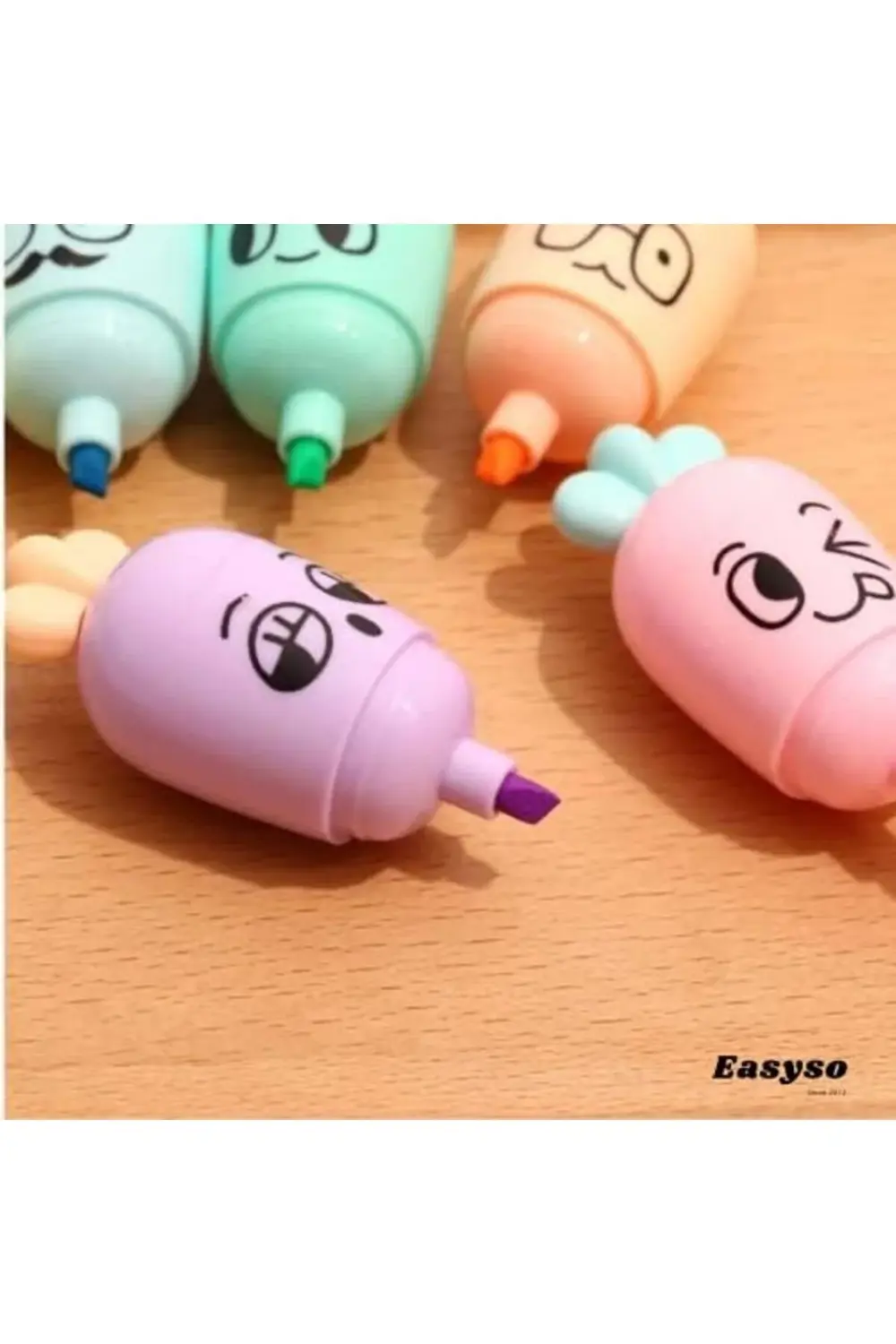 elizzashop Fosforlu İşaretleme Kalemi (Mini) 6'lı, Çok Renkli EAS