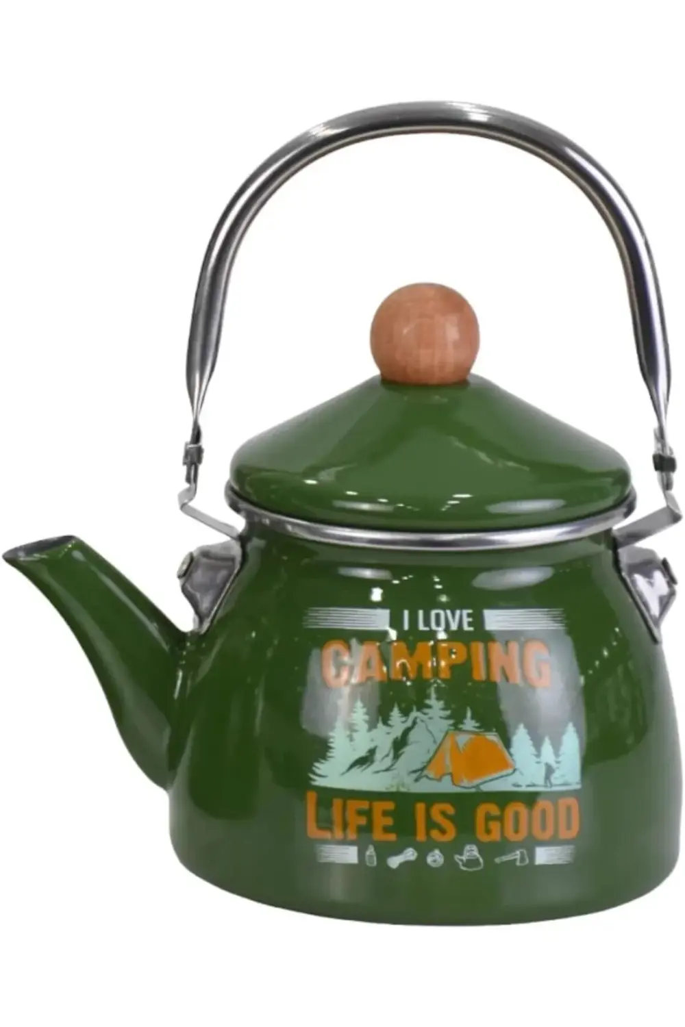 elizzashop Home Camping Emaye Demlik Kettle Küçük 1.1 LT elizzash