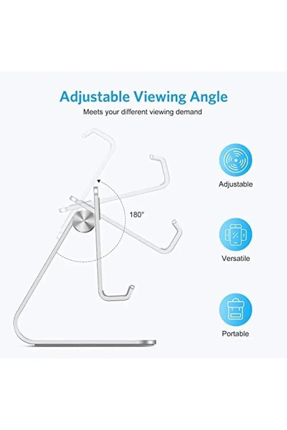 elizzashop HT-50 Alüminyum Telefon Standı Tutucu Aşağı Yukarı Har