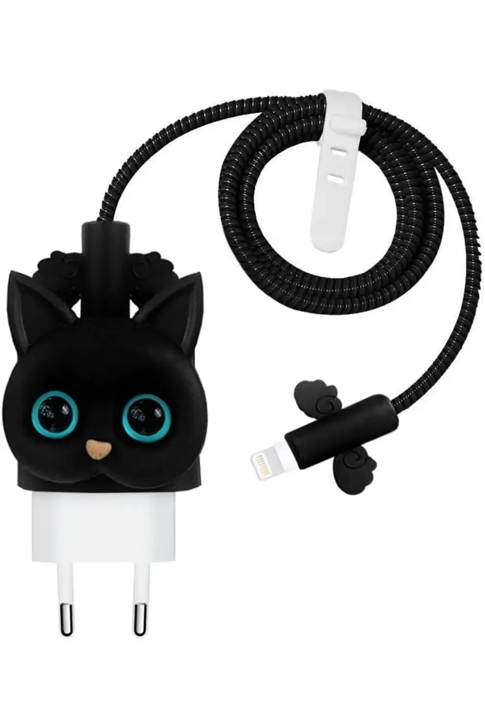 elizzashop iPhone Kablo Koruyucu ve Şarj Adaptör için Kılıf Carto
