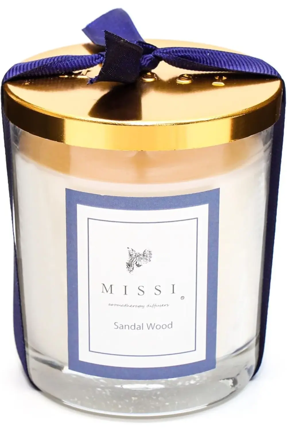 elizzashop Kapaklı Sandal Wood Kokulu Vegan Mum(140 gr) elizzasho