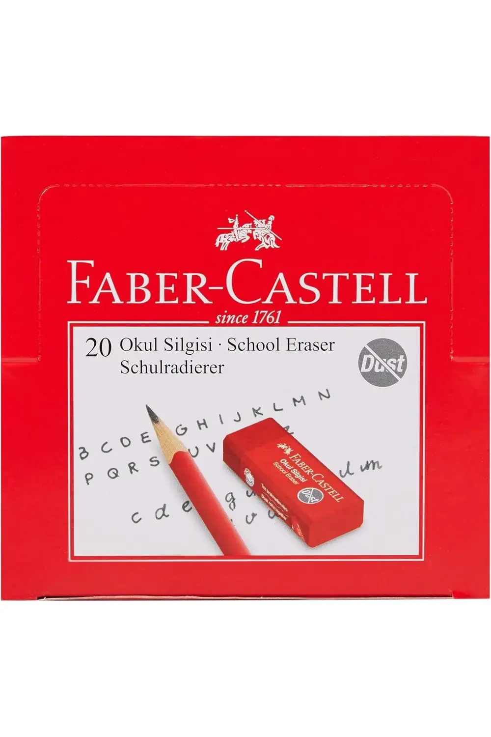 elizzashop Kırmızı Silgi, 20’li, Kurşun Kalem İzlerini Kolayca Si