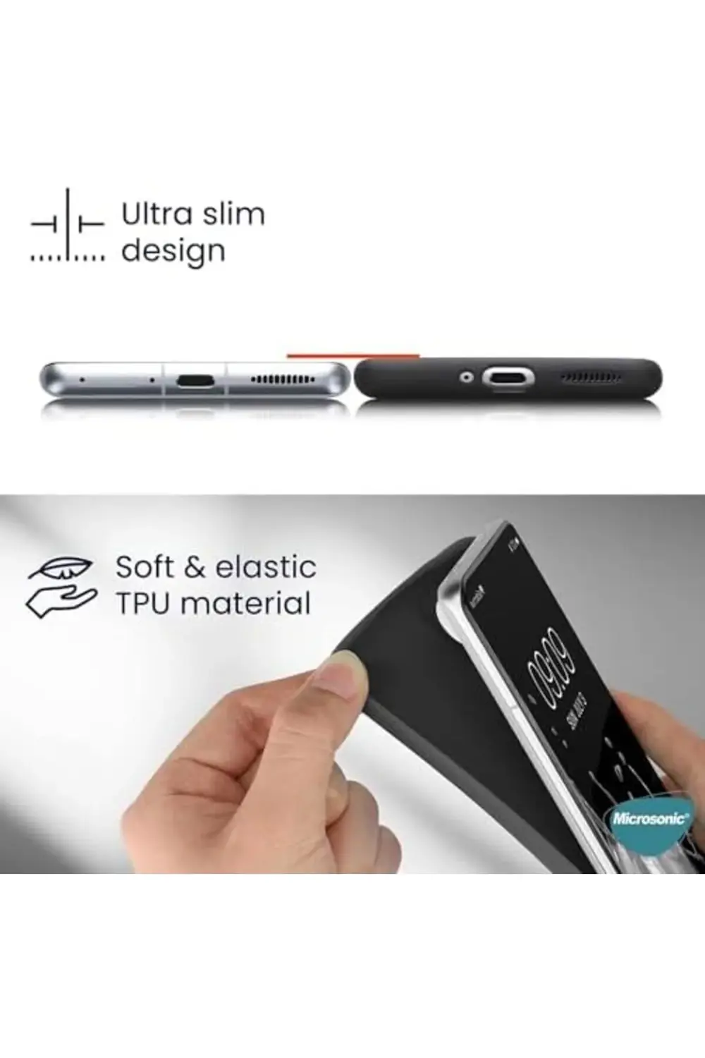 elizzashop Matte Silicone Xiaomi Mi 14 Ultra için Kılıf Siyah [Mi