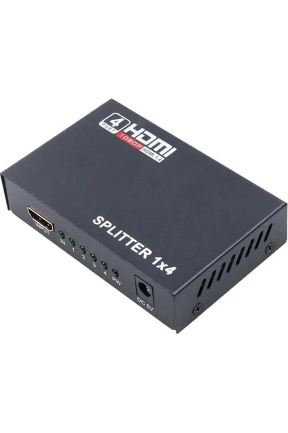 elizzashop Plus PX-5004 1080P 2K 4K UHD 4 Port HDMI Splitter (Ada