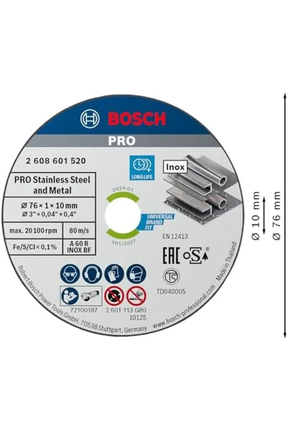 elizzashop Professional Accessories 5 adet kesme diski (Inox uzma