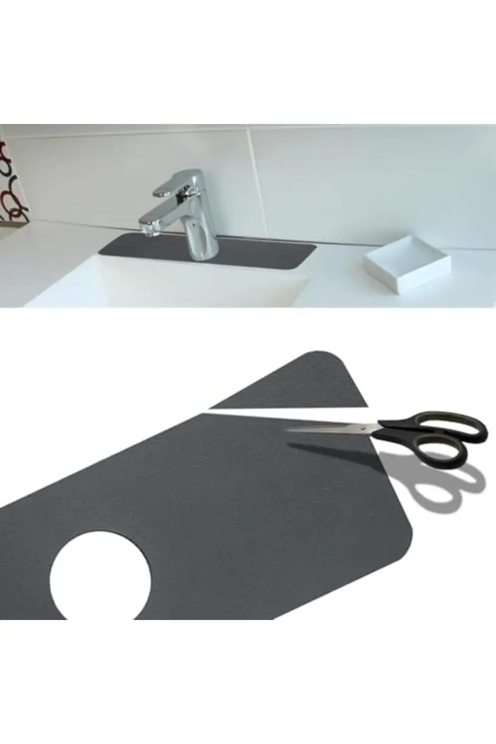 elizzashop Sarmal Tasarımlı Musluk Kurutma Pedi – 38x13 cm Mikrof