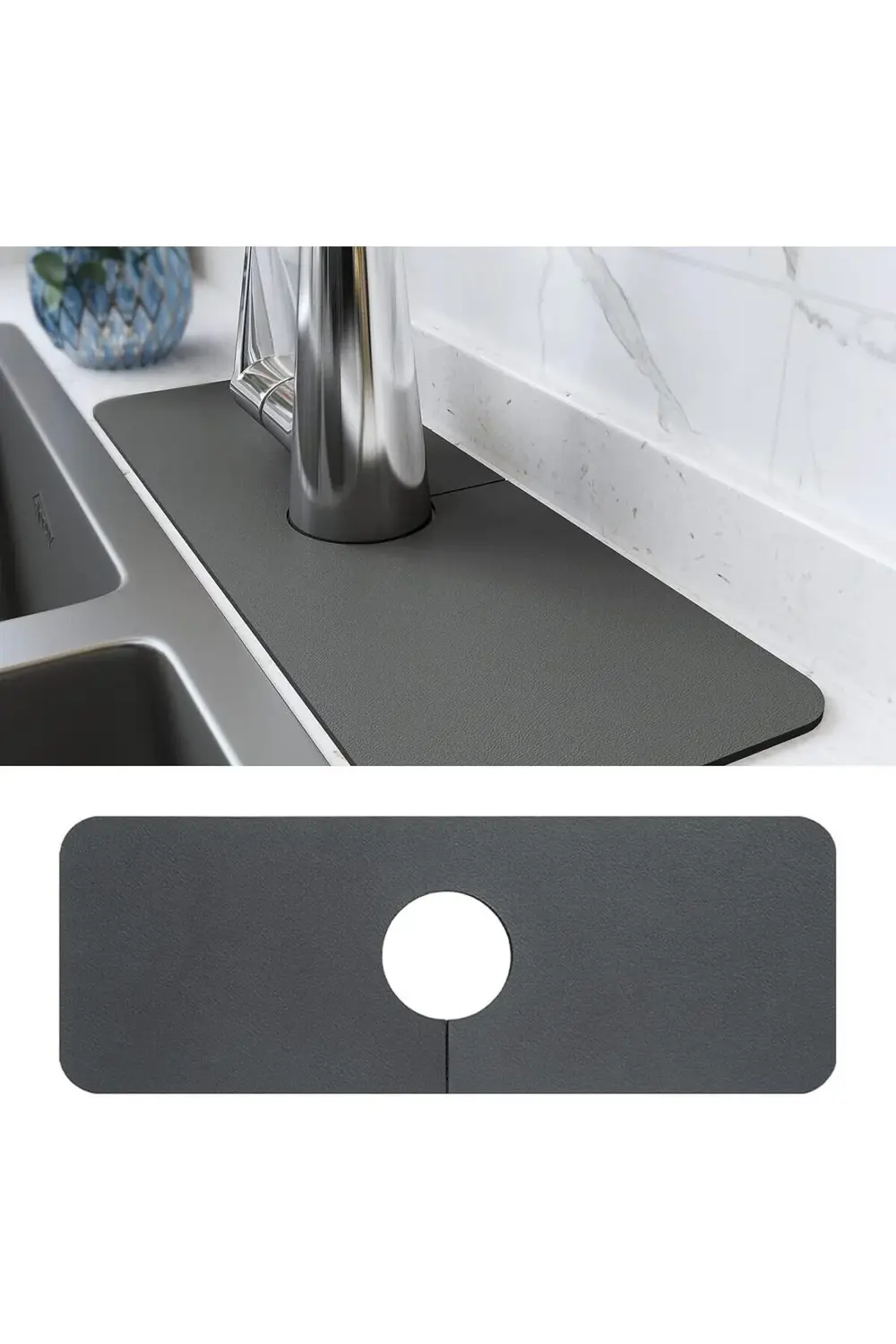 elizzashop Sarmal Tasarımlı Musluk Kurutma Pedi – 38x13 cm Mikrof