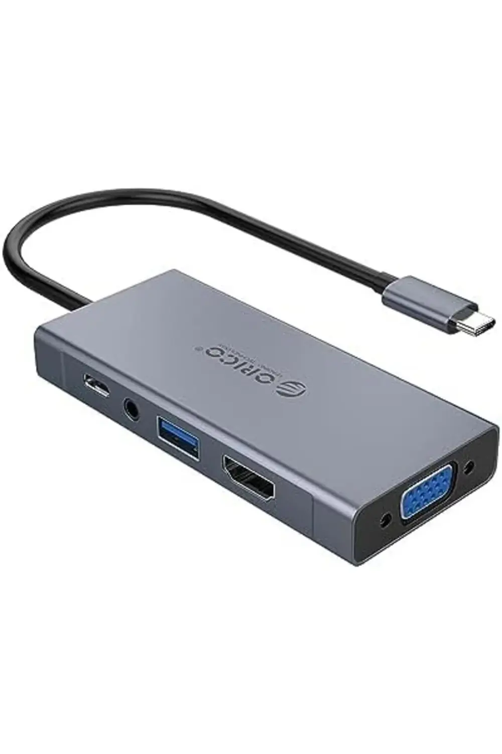 elizzashop Type-C to USB 3.0 HDMI VGA AUX PD Çoklayıcı Dönüştürüc
