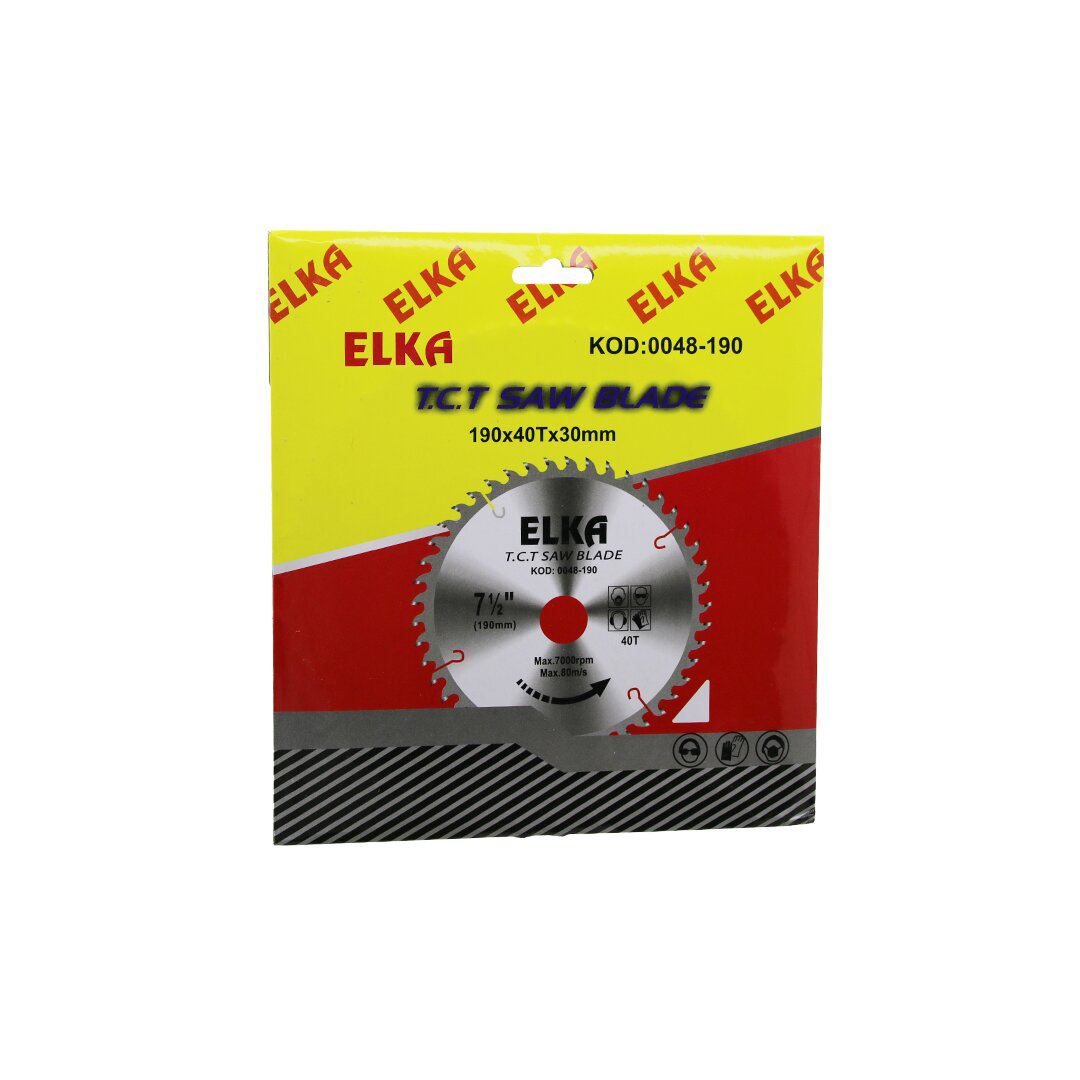 ELKA 0048-190 190 X 40T X 30MM  AĞAÇ SUNTA KESİCİ DİSK (4741)