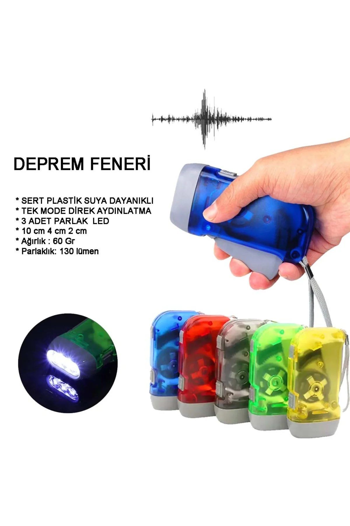 Elle Şarj Edilebilen Fener Wt-092 Siyah