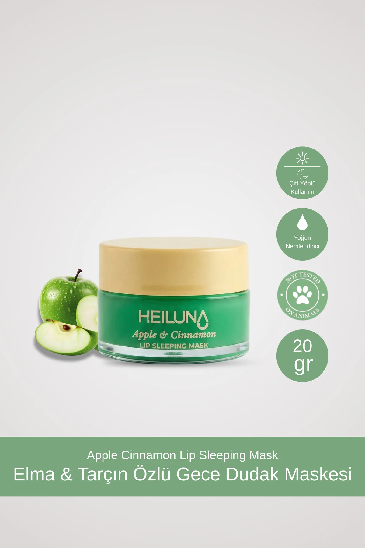 Elma ve Tarçın Özlü Gece Dudak Maskesi 20g | E Vitamini, Shea Yağ