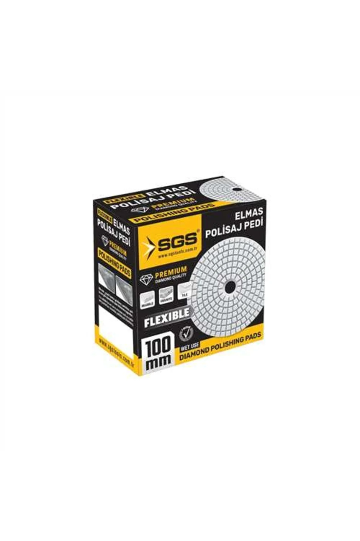 ELMAS POLİSAJ PEDİ 100 MM 200 KUM ISLAK-WET