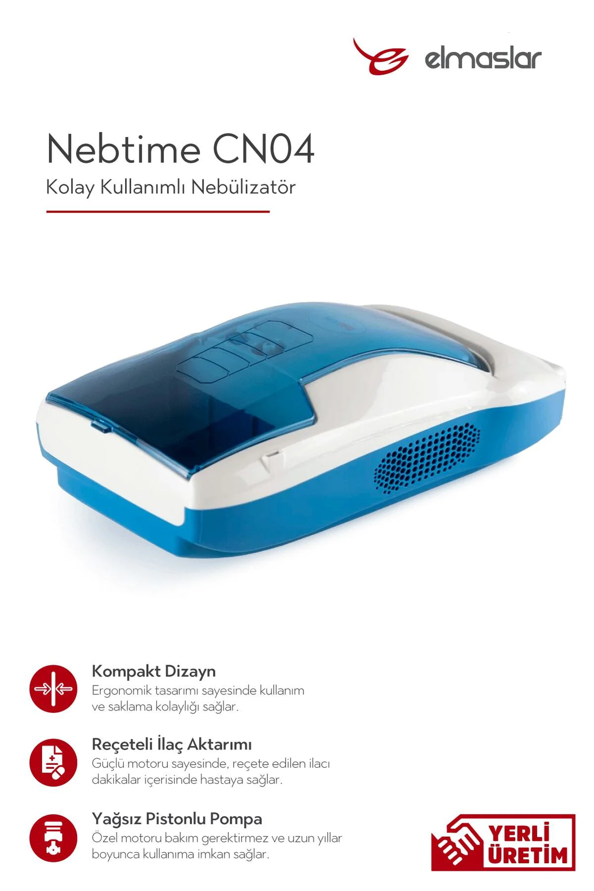 Elmaslar - Kompresörlü Nebulizatör Cihazı Cn04.