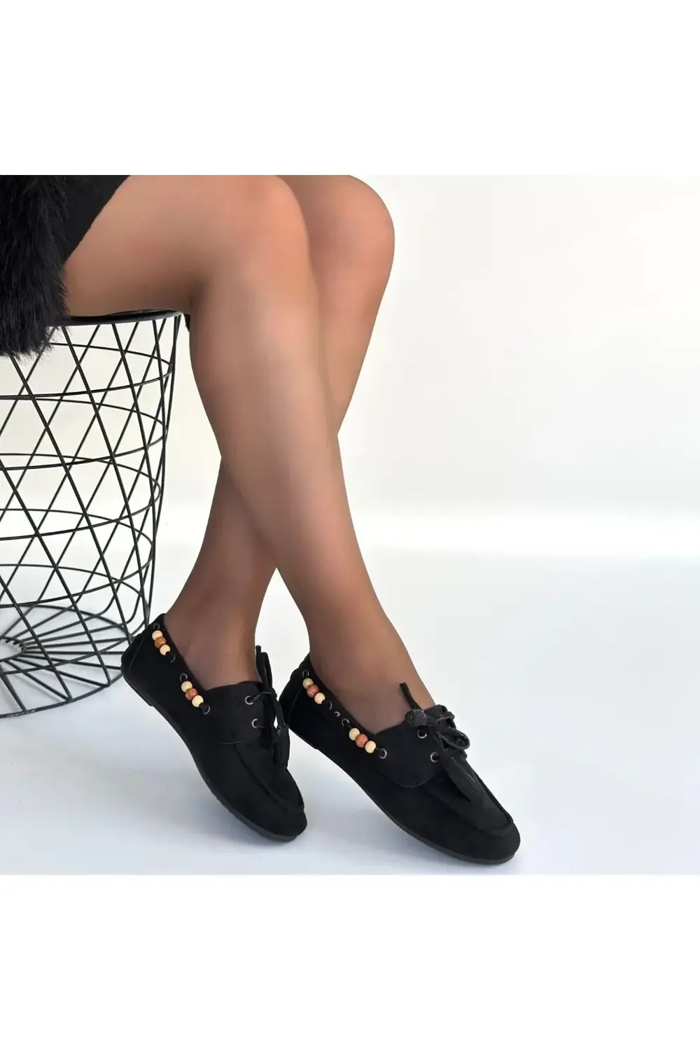 Elora Siyah Süet Babet Elora Siyah Süet Babet