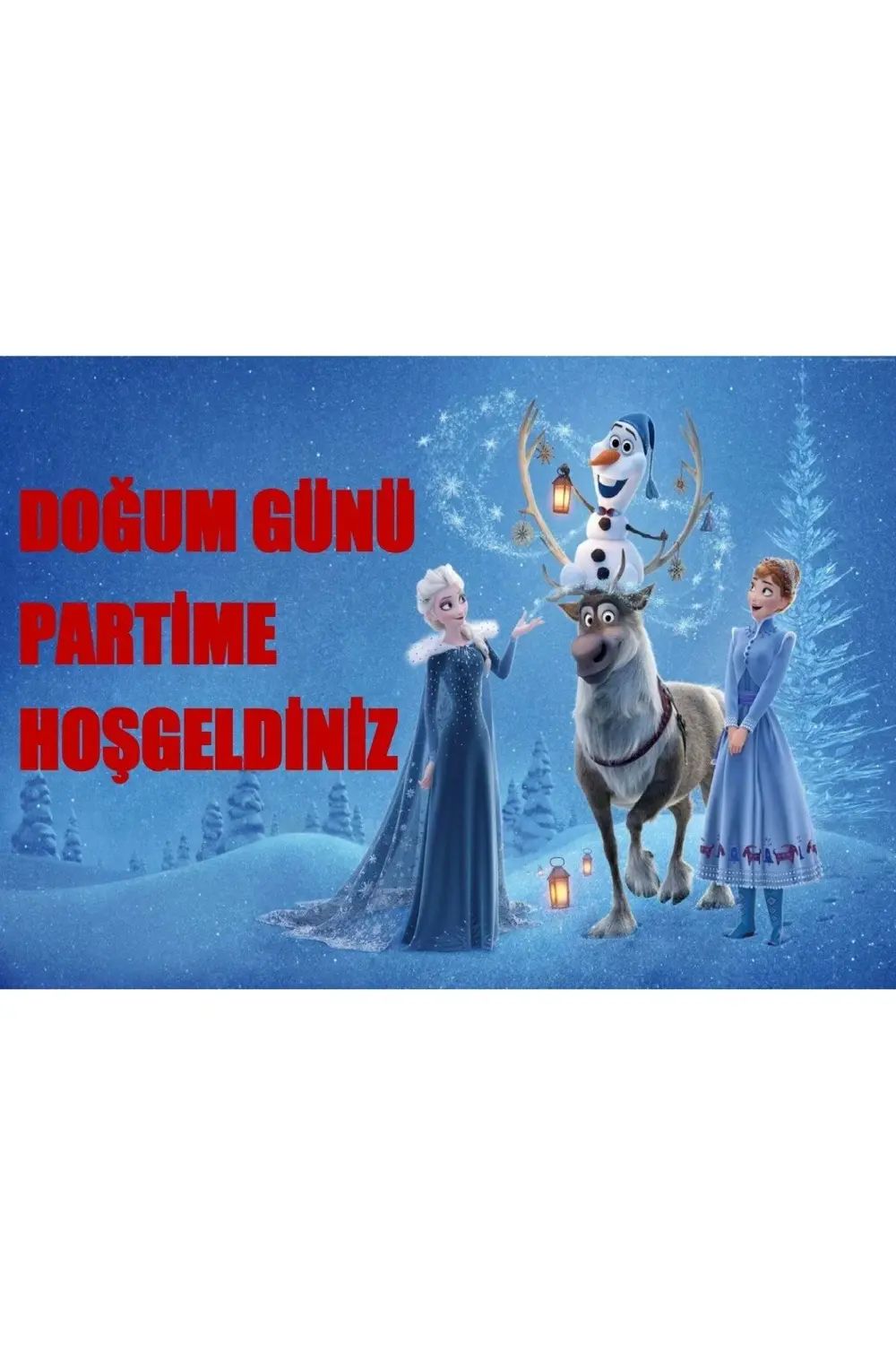 Parti Kırtasiye Elsa Frozen Karlar Ülkesi Doğum Günü Seti 24 Kişilik