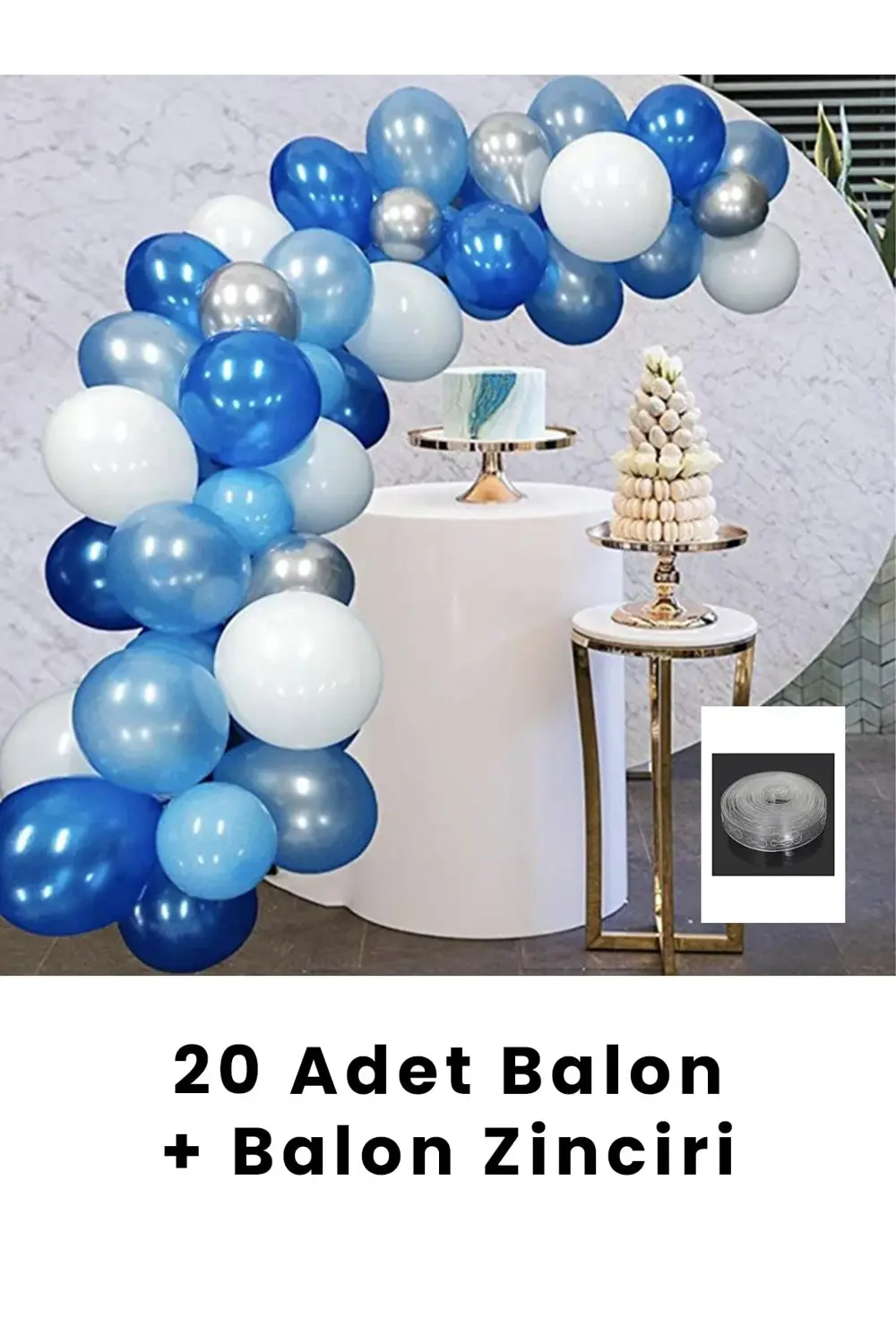 Elsa Konsept 20 Adet Balon Ve Balon Zinciri Paketi
