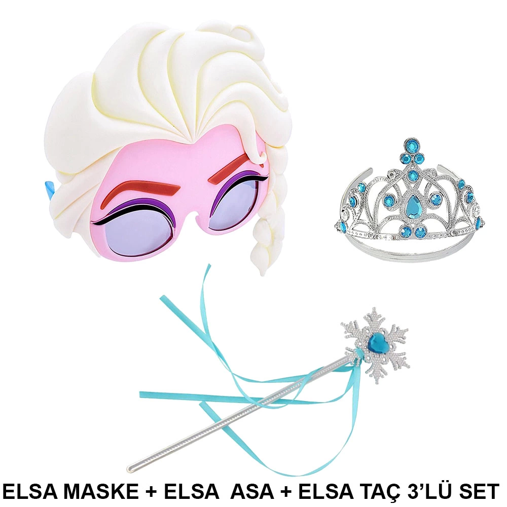Elsa Maskesi Elsa Tacı Ve Elsa Asası 339lü Kostüm Seti Elsa Maskesi Elsa Tacı Ve Elsa Asası 339lü Kostüm Seti