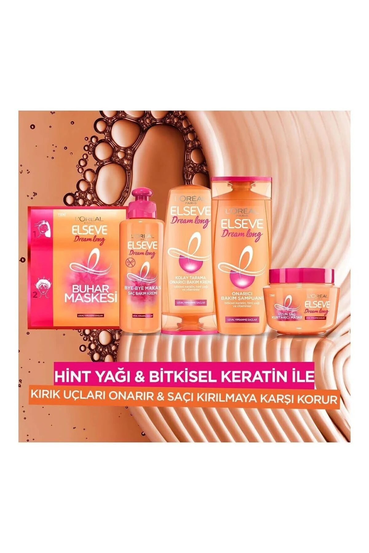 Elseve Dream Long Şampuan 390 Ml +yıpranma Karşıtı Krem 200 Ml