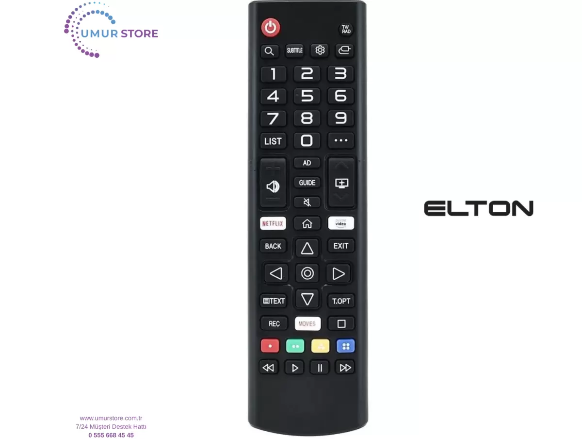 Elton İle Uyumlu EL43DAL540 Webos Tv Kumandası-Mikrofonsuz