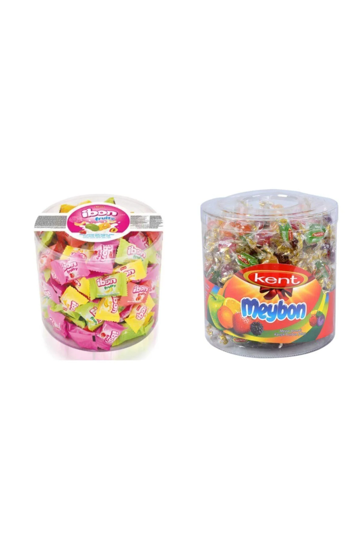Elvan Ibon Karışık Meyveli Şeker 1 Kg + Meybon Mini Meyveli 504 G