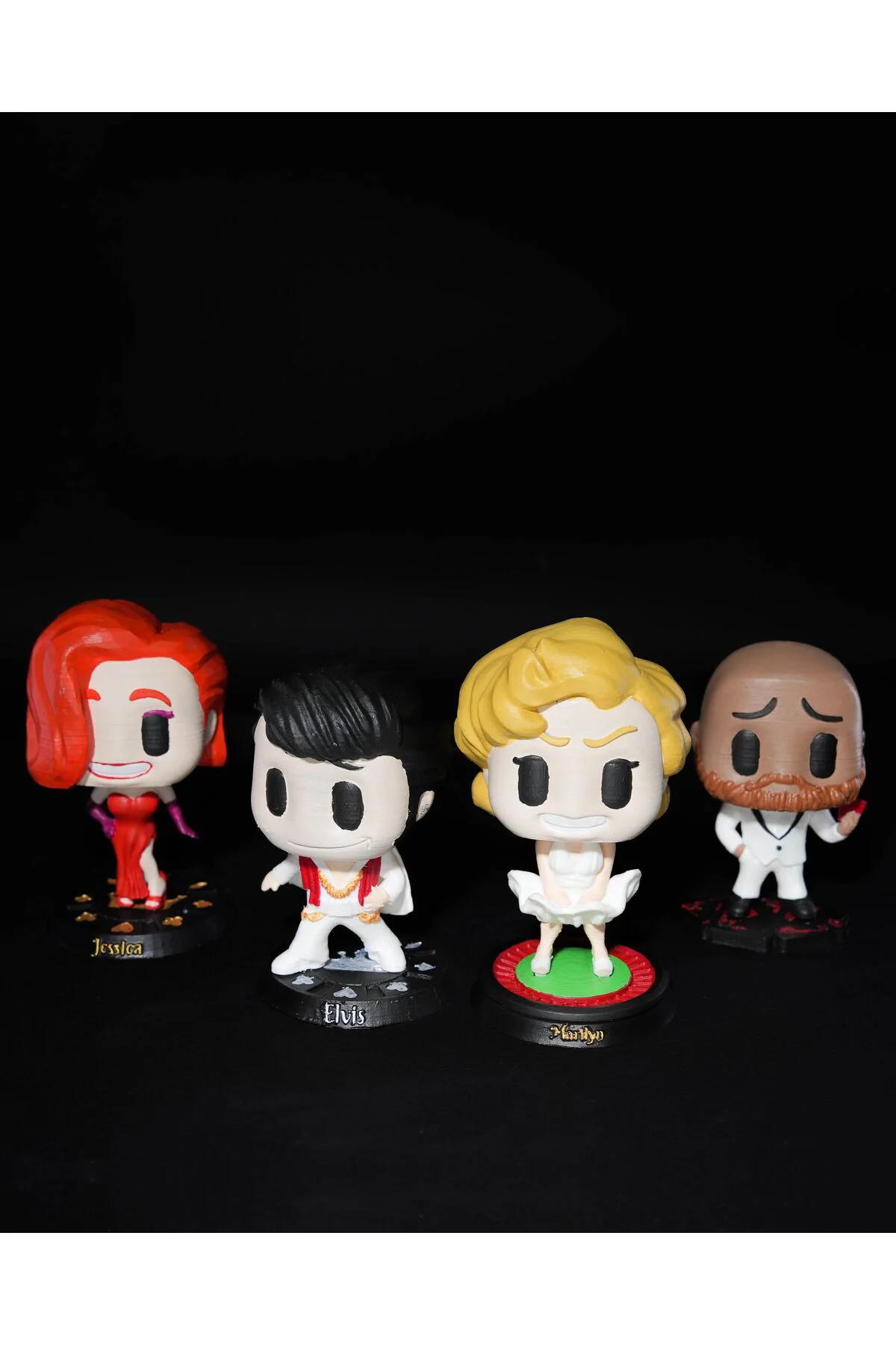 Elvis Presley Betty Boop Marilyn Monroe 4lü Masaüstü Dekoratif Figür