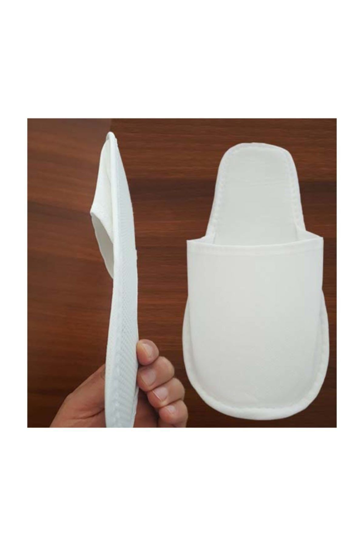 Bukletix Elyaf Alt Süngerli Tek Kullanimlik Otel Terliği 100 Çift