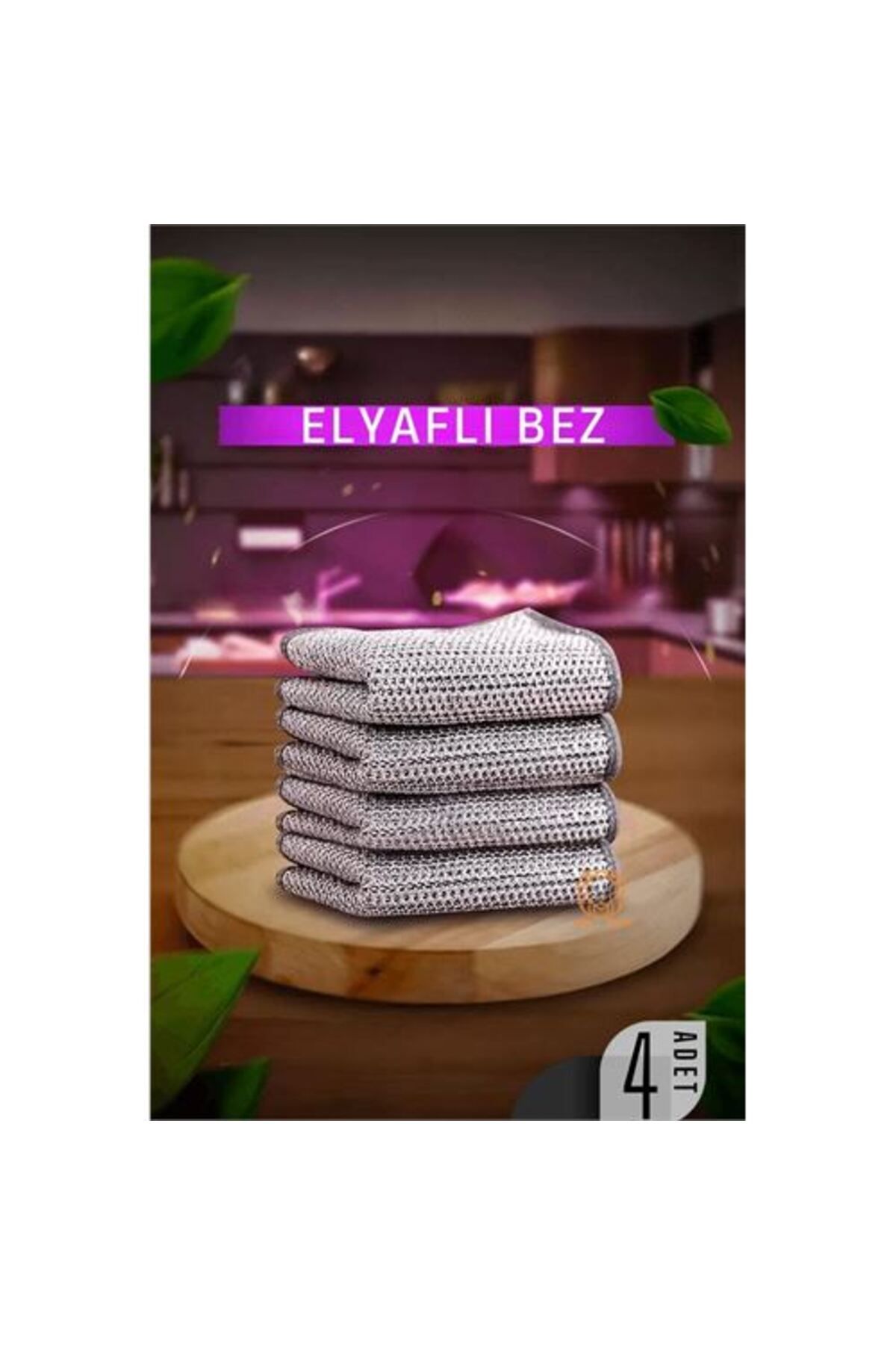 Modacar Elyafli Bulaşik Ve Temizlik Bezi 4 Adet