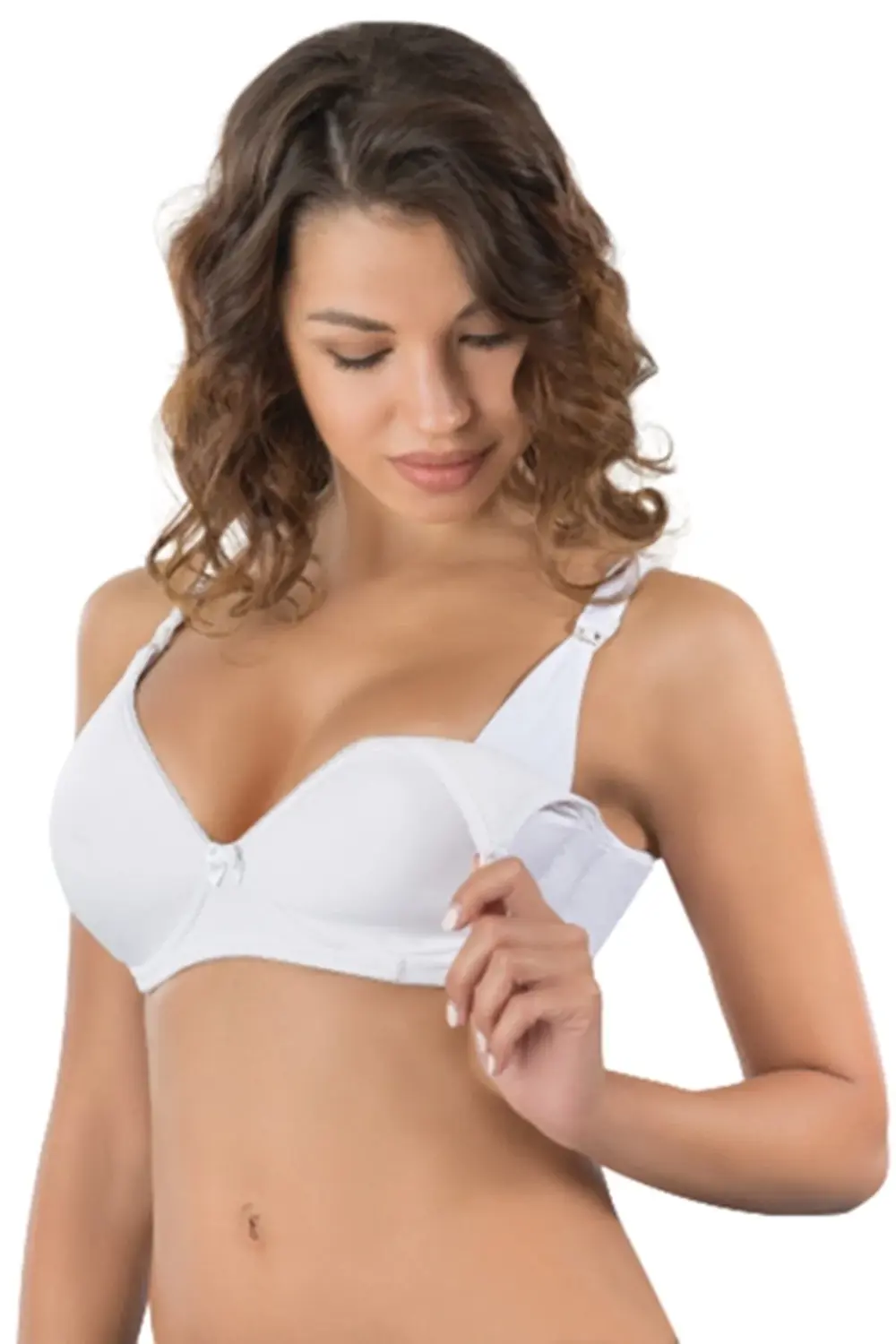 Emay Beyaz C Cup Kaplı Destekli Emzirme Sütyen 166