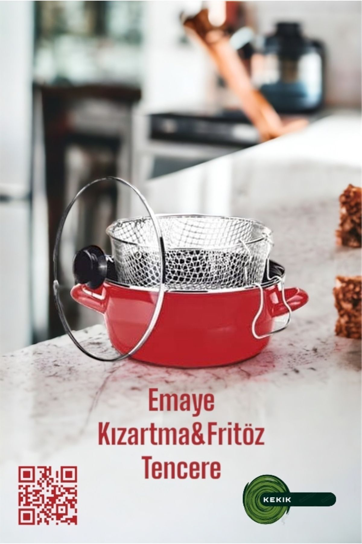 Kekikdükkan Emaye Kızartma & Fritöz Tncere