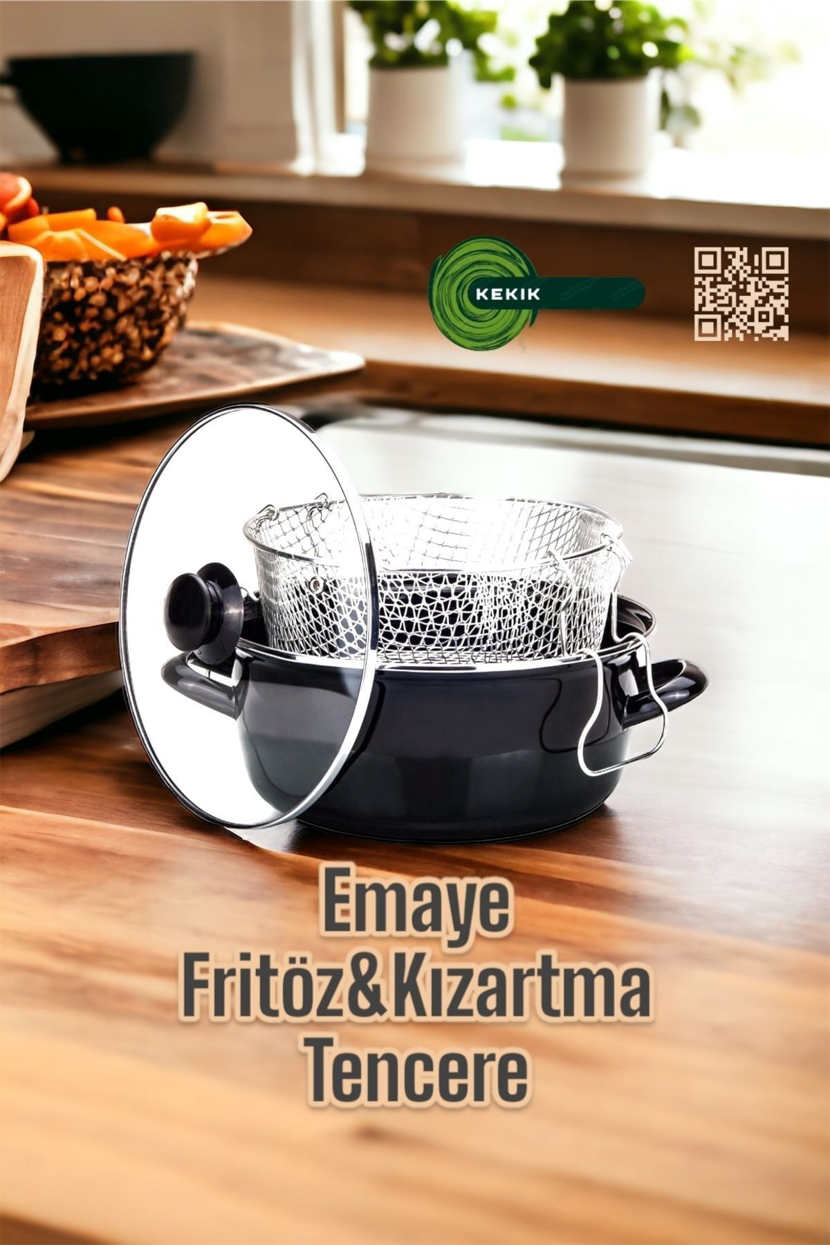 Kekikdükkan Emaye Kızartma Tenceresi