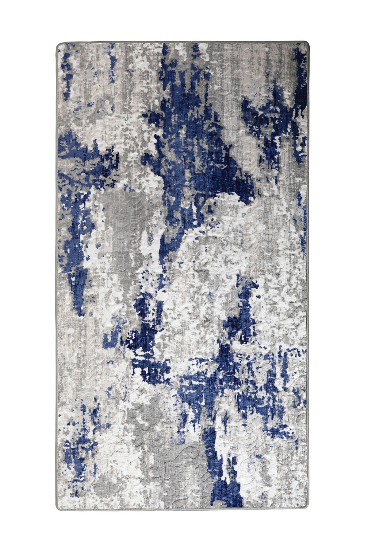 Embos Halı Lacivert Yıkanabilir Kaymaz Kesme Ince Yolluk 100x150