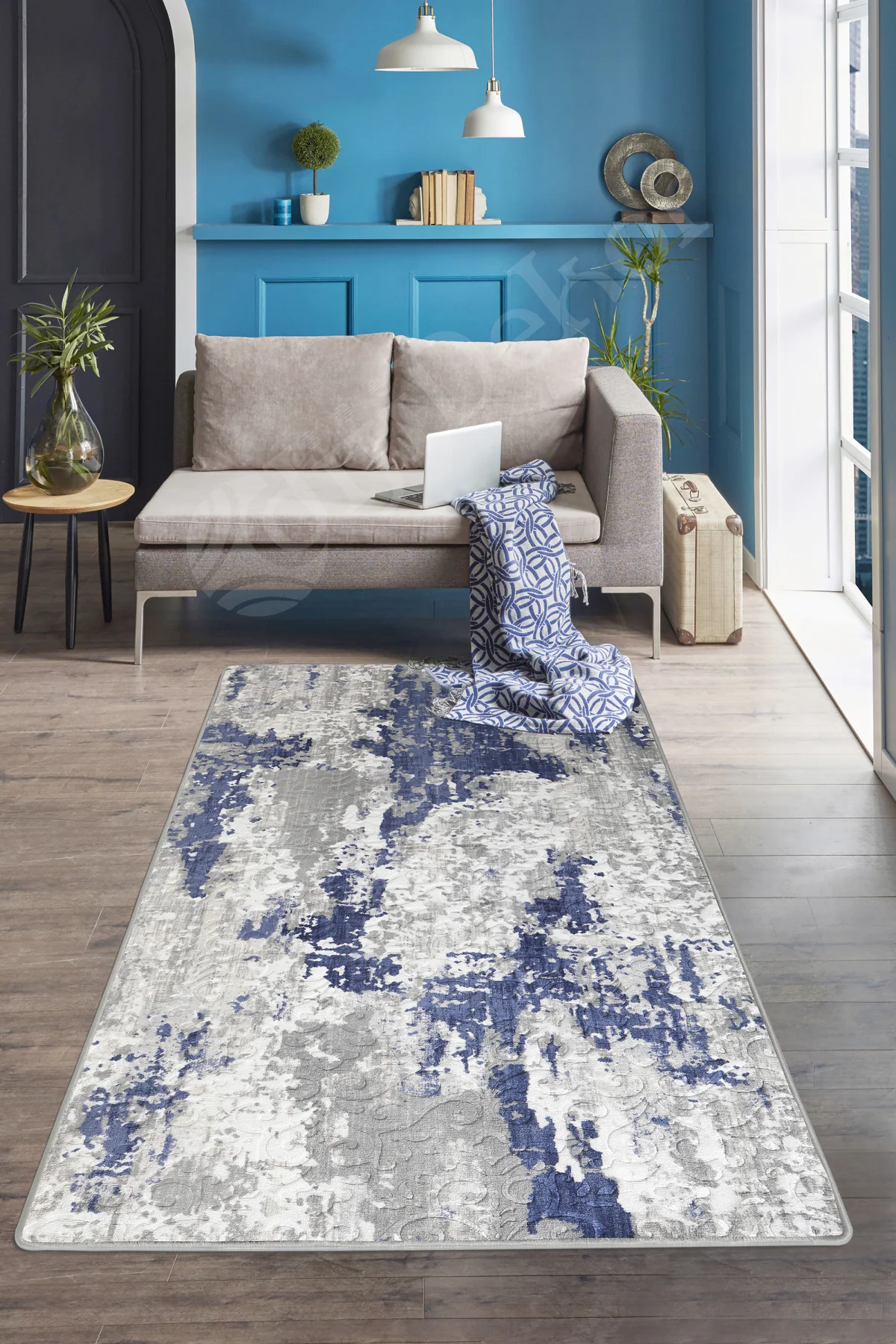 Embos Halı Lacivert Yıkanabilir Kaymaz Kesme Ince Yolluk 160x250 (4 metrekare) Embos Halı Lacivert Yıkanabilir Kaymaz Kesme Ince Yolluk 160x250 (4 metrekare)