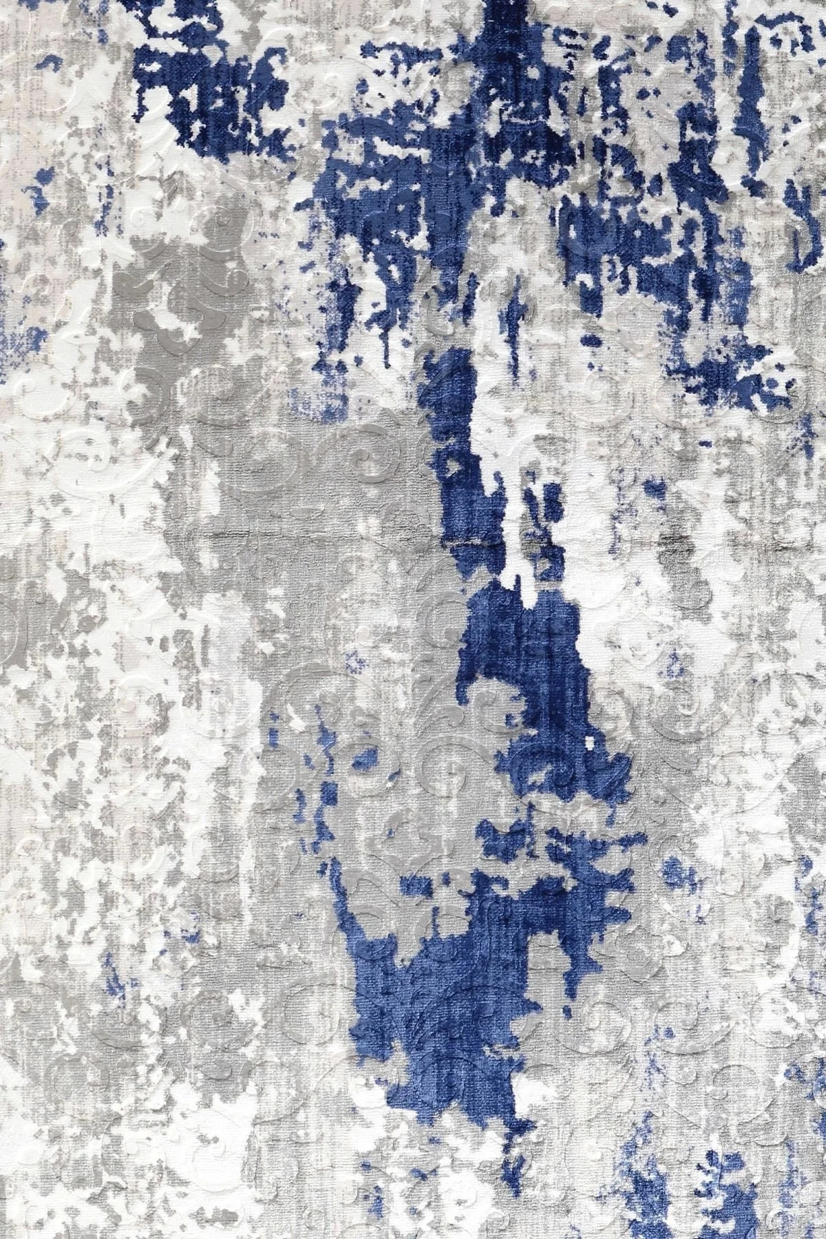 Embos Oval Saçaksız Halı Açık Lacivert Silinebilir Yolluk 120x200 (3 m2) Embos Oval Saçaksız Halı Açık Lacivert Silinebilir Yolluk 120x200 (3 m2)