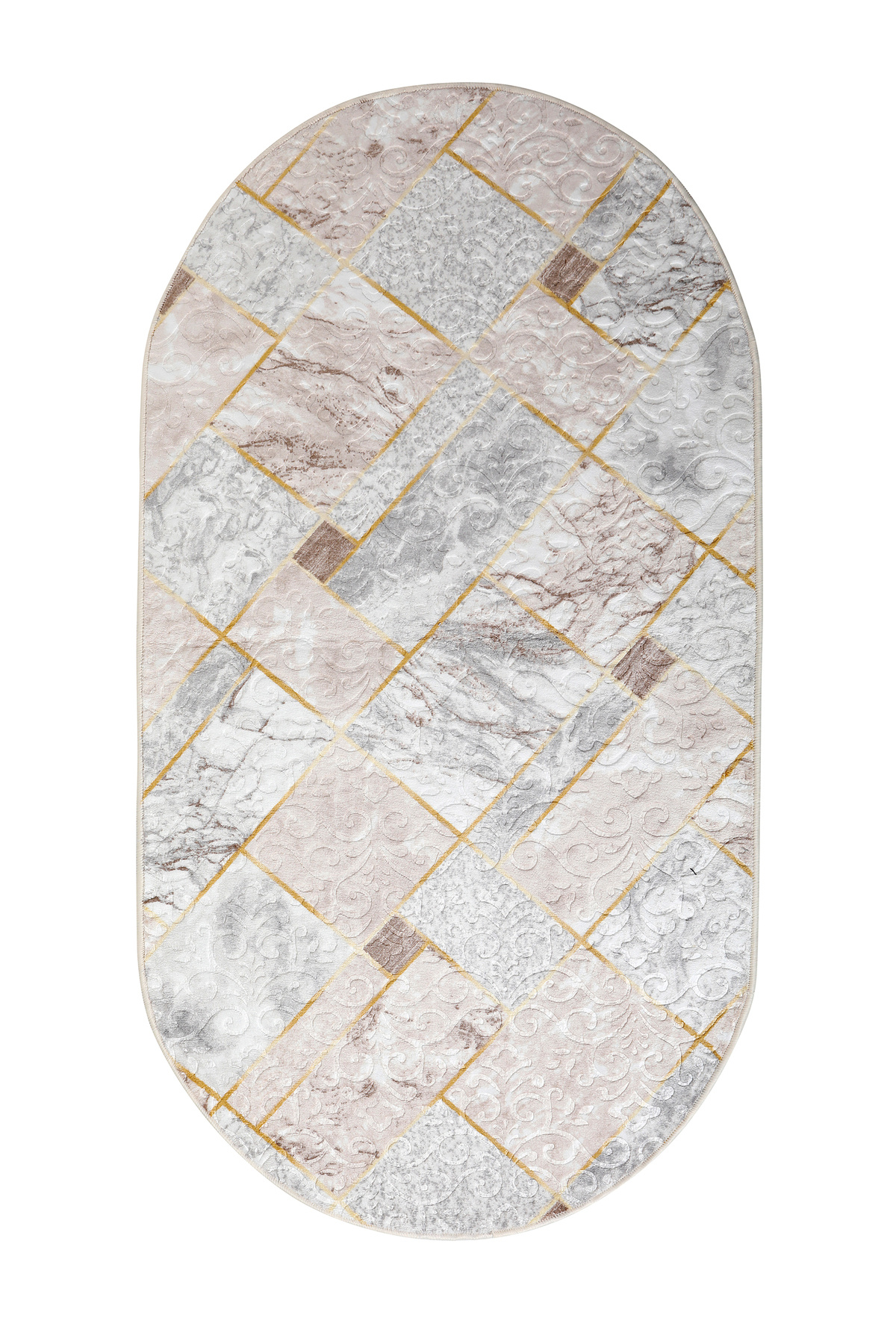 Embos Oval Saçaksız Halı Açık VİZON Silinebilir Yolluk 120x250 Fiyatı, Yorumları ve Özellikleri