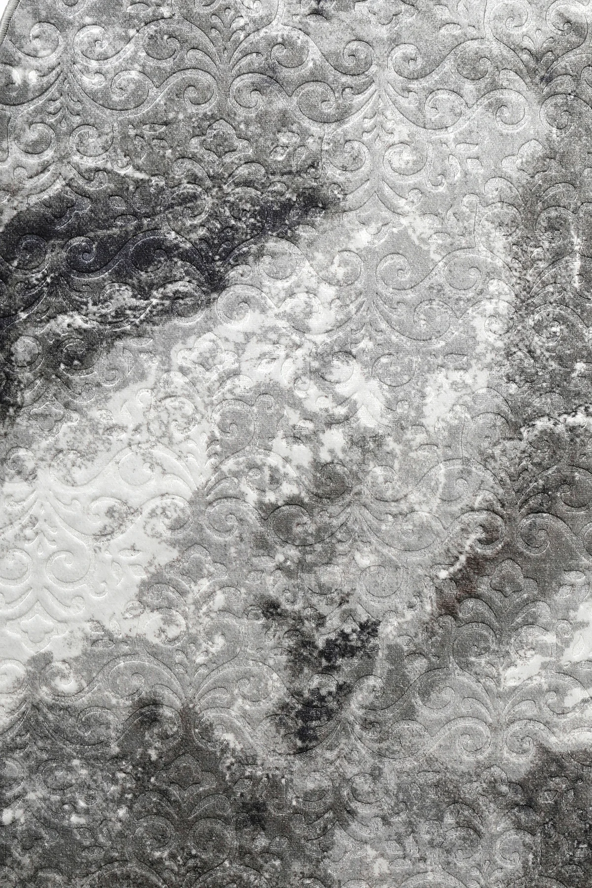 Embos Oval Saçaksız Halı Açık ANTRASİT Silinebilir Yolluk 160x250 (4 metrekare)