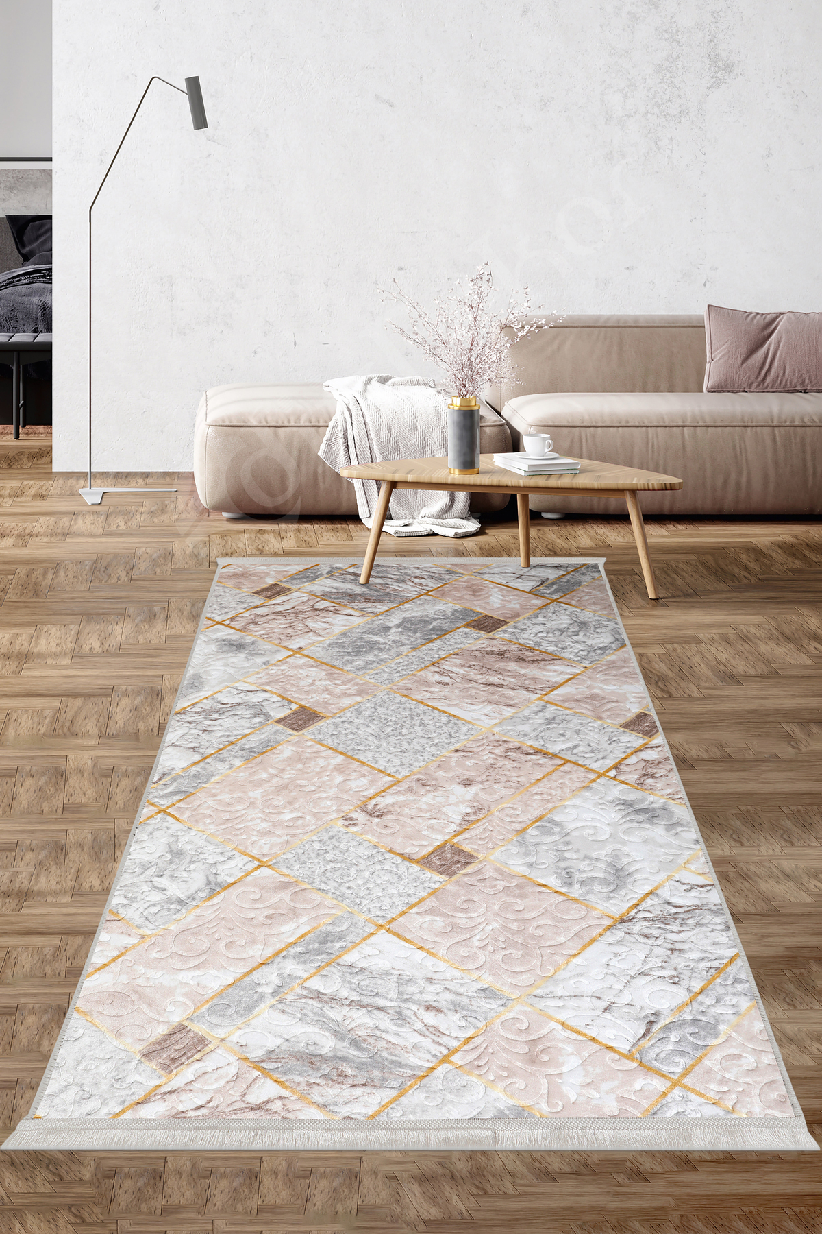 Embos Saçaklı Halı Açık VİZON Silinebilir 200x650 Fiyatı, Yorumları ve Özellikleri