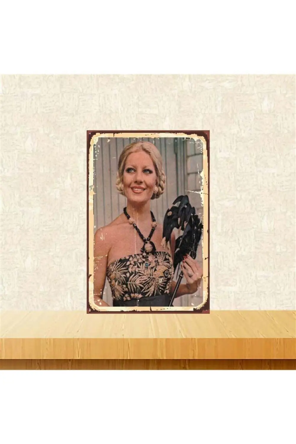 Emel Sayın 20-30 Cm Retro Ahşap Poster Tkfx3875