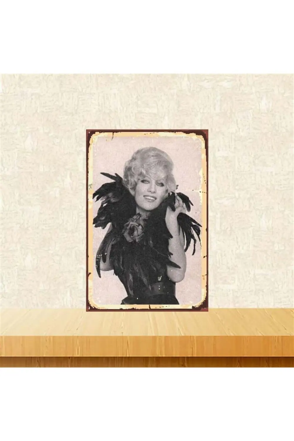 Emel Sayın 20-30 Cm Retro Ahşap Poster Tkfx3880