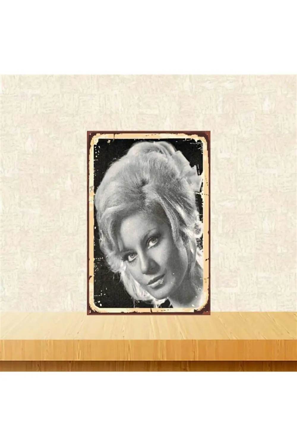 Emel Sayın Retro Ahşap Poster 20-30 cm
