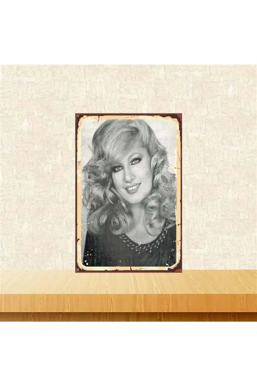 Emel Sayın Retro Ahşap Poster Tkfx3854