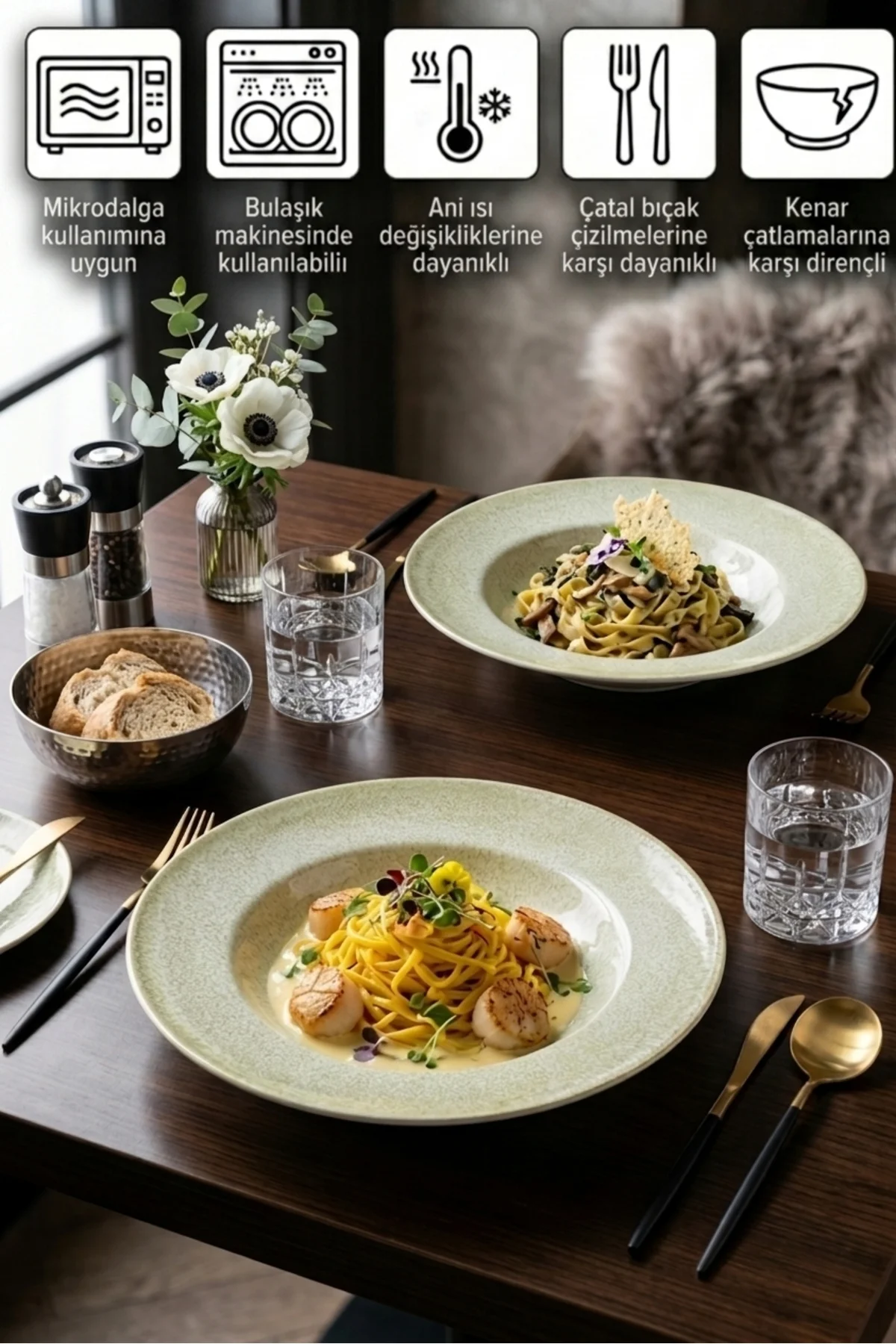 Emerald Makarna Tabağı 27 cm 2 Adet Profesyonel Horeca Serisi Emerald Makarna Tabağı 27 cm 2 Adet Profesyonel Horeca Serisi
