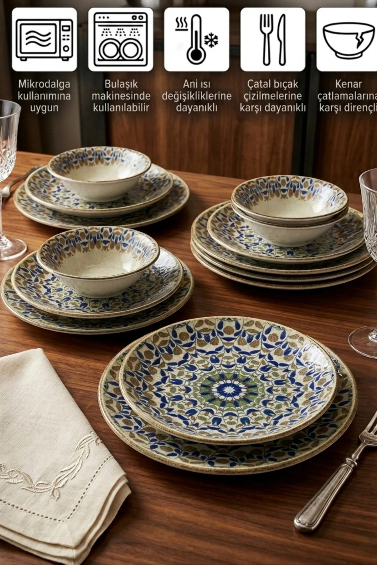 Emerald Pergamon 18 Parça 6 Kişilik Yemek Takımı Profesyonel Hore Emerald Pergamon 18 Parça 6 Kişilik Yemek Takımı Profesyonel Hore