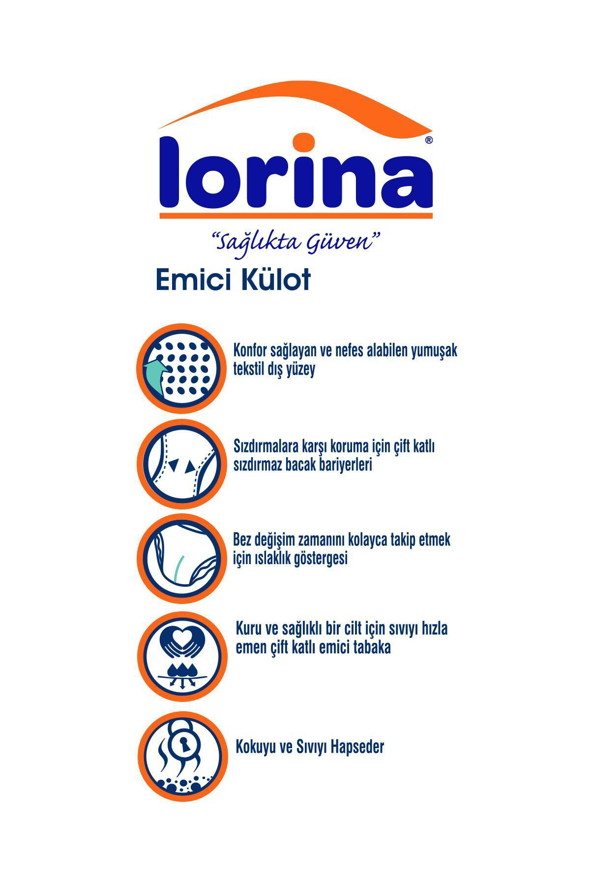 Lorina Emici Külot Hasta Bezi Large 30 Adet