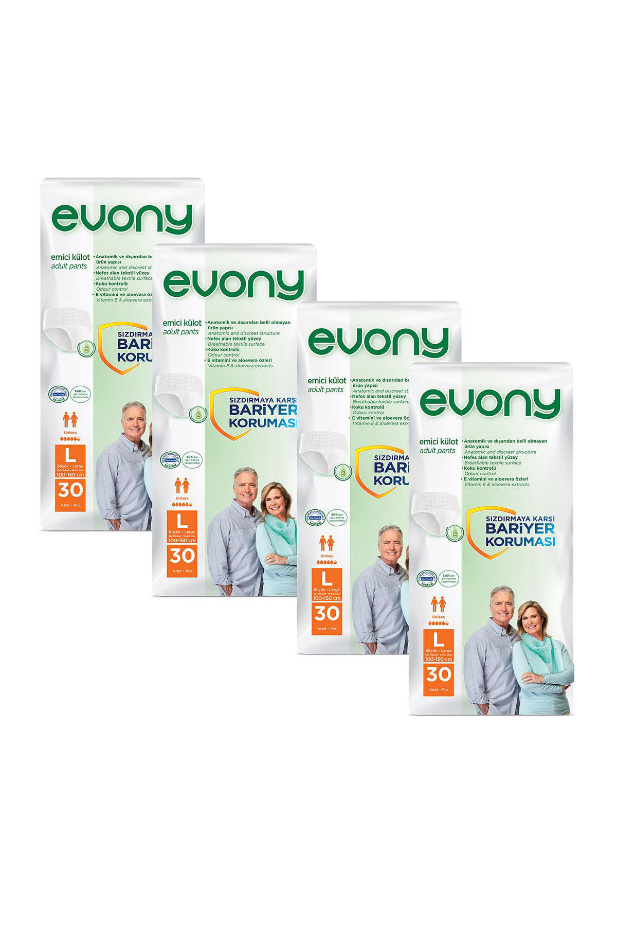 Evony Emici Külot Unısex Large 30X4'lü (120 Adet)