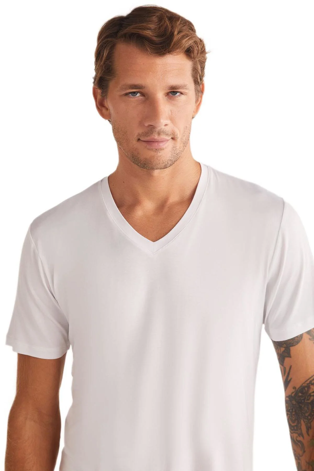 Emilio V Yaka Modal Erkek Lacivert Tshirt Emilio V Yaka Modal Erkek Lacivert Tshirt