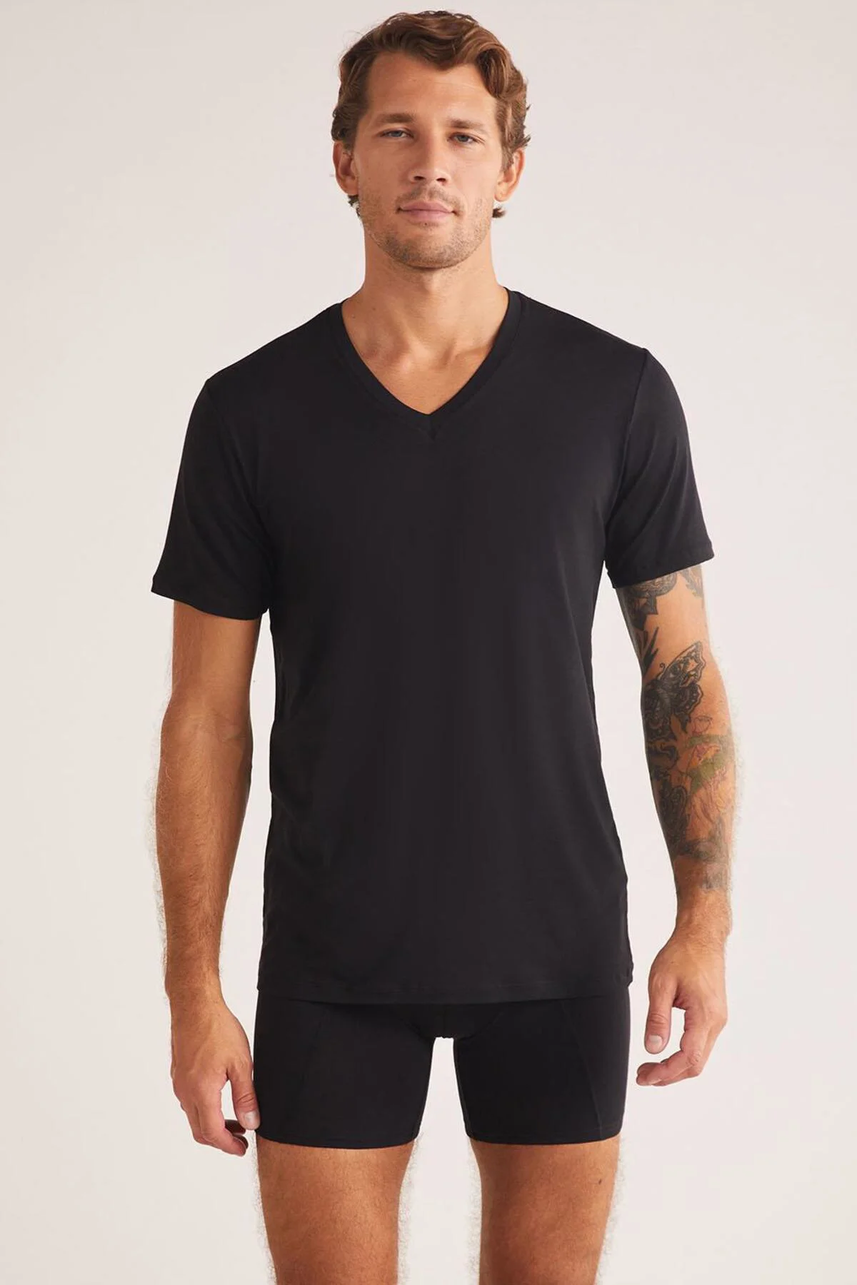 Emilio V Yaka Mikro Modal Erkek Tshirt