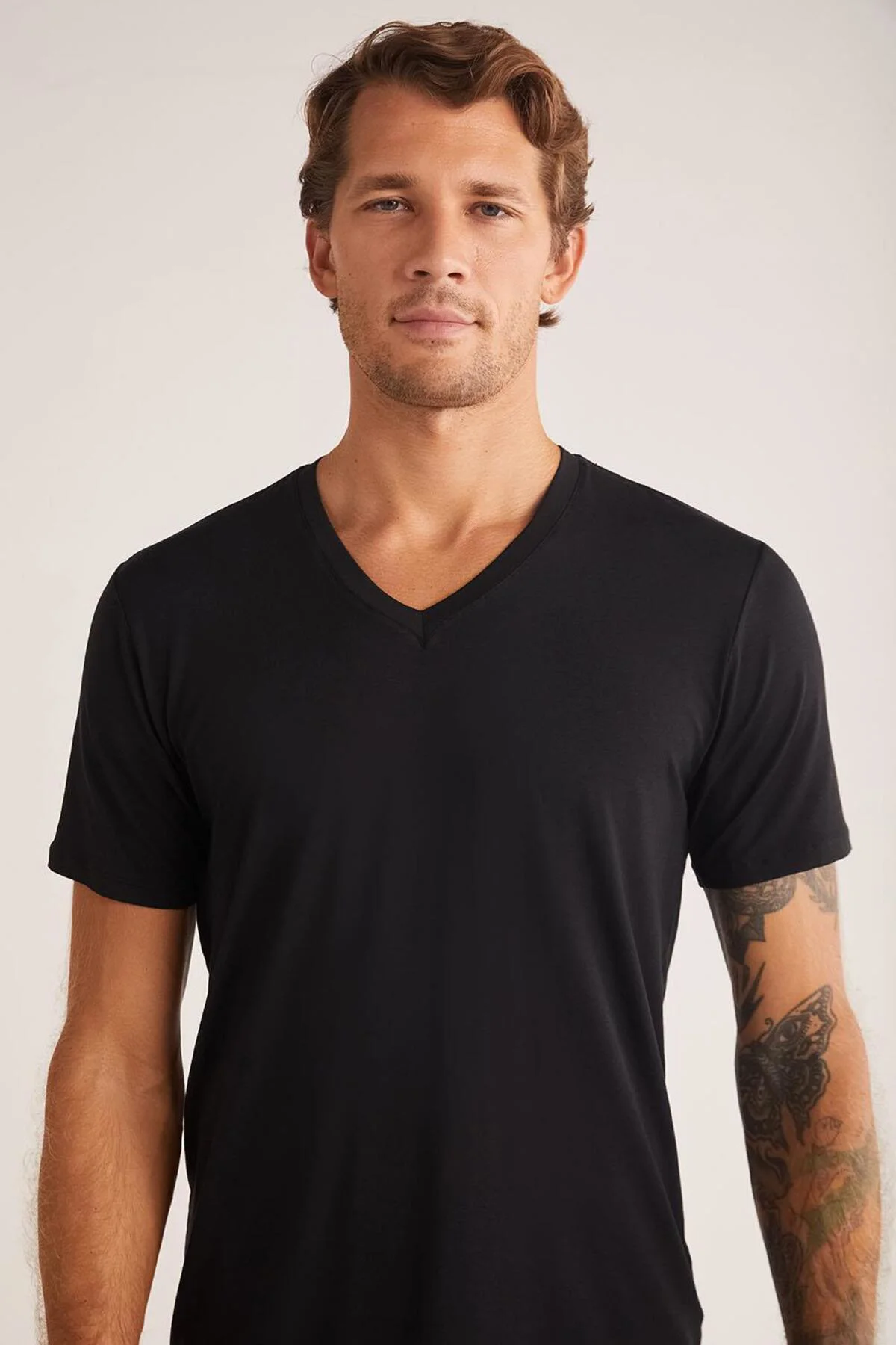 Emilio V Yaka Mikro Modal Erkek Tshirt