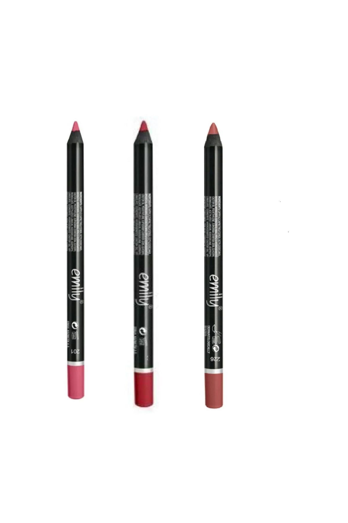 EMİLY 3'LÜ DUDAK KALEMİ NO: 201-225-226