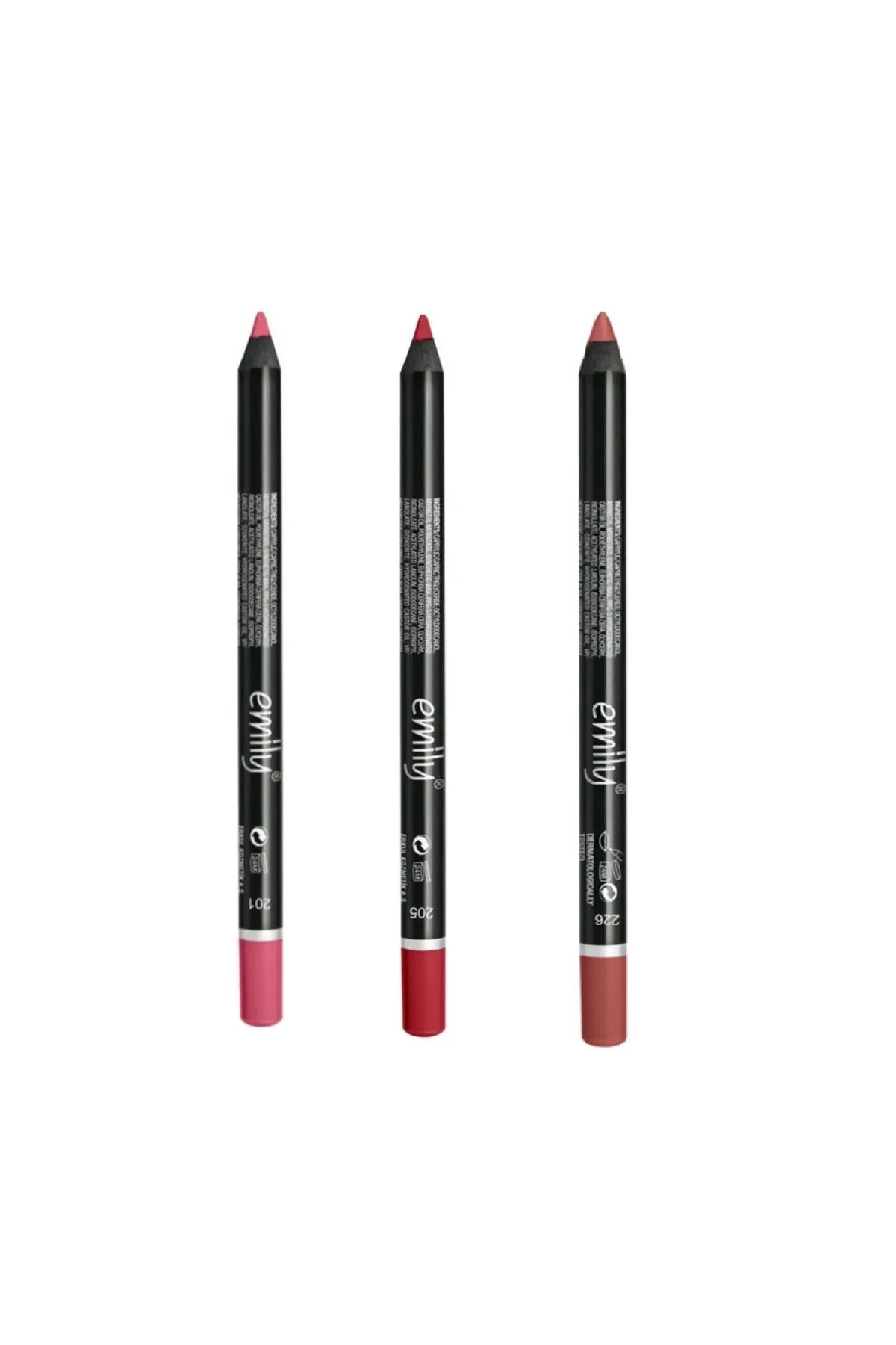EMİLY 3'LÜ DUDAK KALEMİ NO: 201-205-226